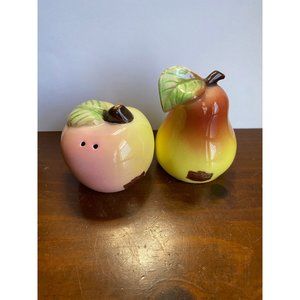 Vintage Ucago Pear and Peach Salt and Pepper Shaker Set